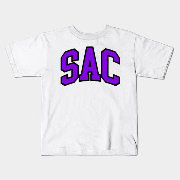 SAC simple text Kids T-Shirt by store novi tamala